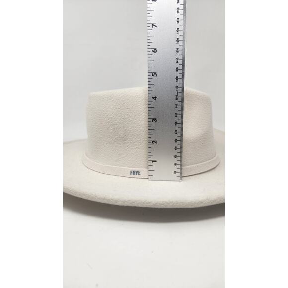 Frye Womens Sz 7 1/2 Cream Wide Brim Hat Adjustable Rim Western Rancher Cowgirl - Picture 8 of 10